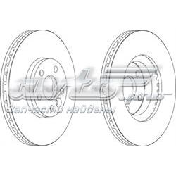 Передние тормозные диски DDF1567 Ferodo