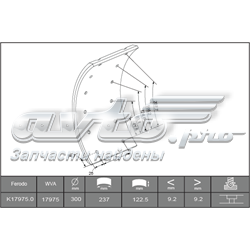 6684230010 Mercedes Барабанные тормозные колодки