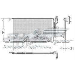 Радіатор охолодження кондиціонера DCN05003 DENSO