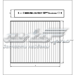 LA457 Mahle Original filtro de salão