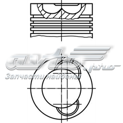 Поршень в комплекті на 1 циліндр, STD 2273700 MAHLE