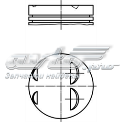 11251722506 BMW pistão do kit para 1 cilindro, 2ª reparação ( + 0,50)