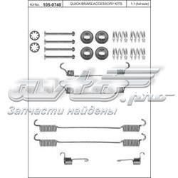 105-0740 Quick Brake kit de montagem das sapatas traseiras de tambor