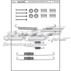 105-0755 Quick Brake kit de montagem das sapatas traseiras de tambor