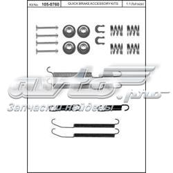 Kit de montagem das sapatas traseiras de tambor 1050760 Quick Brake