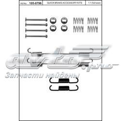 Монтажний комплект задніх барабанних колодок 1050796 QUICK BRAKE