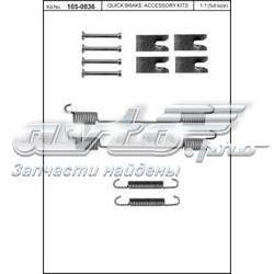 105-0836 Quick Brake kit de montagem das sapatas traseiras de tambor