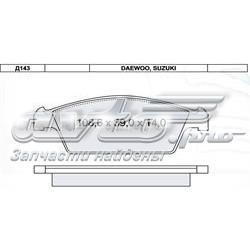 Передние тормозные колодки D143E Dafmi