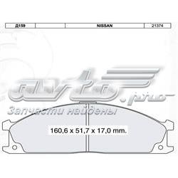 D159E Dafmi колодки тормозные передние дисковые