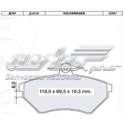 Передние тормозные колодки D161EI Dafmi