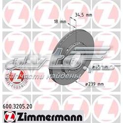 600320520 Zimmermann disco do freio dianteiro