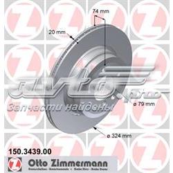 Купить 150343900 Zimmermann Диск тормозной задний