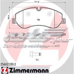25602.170.2 Zimmermann sapatas do freio dianteiras de disco