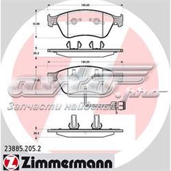 Sapatas do freio dianteiras de disco 238852052 Zimmermann