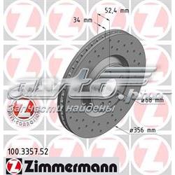 100335752 Zimmermann disco do freio dianteiro