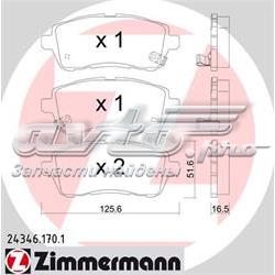 243461701 Zimmermann sapatas do freio dianteiras de disco