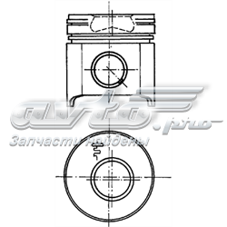 Поршень в комплекте на 1 цилиндр, 2-й ремонт (+0,50) 90681630 Kolbenschmidt
