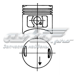 Поршень в комплекте на 1 цилиндр, 2-й ремонт (+0,50) 93673710 Kolbenschmidt