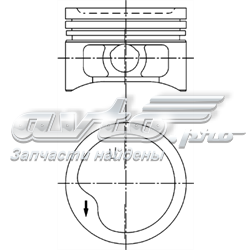 Поршень на 1 цилиндр 97286600 Kolbenschmidt