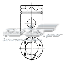Поршень на 1 цилиндр 90759600 Kolbenschmidt