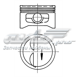 Поршень в комплекте на 1 цилиндр, 2-й ремонт (+0,50) 91937610 Kolbenschmidt