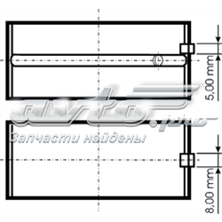 H10507STD Glyco folhas inseridas principais de cambota, kit, padrão (std)