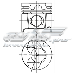 Поршень в комплекте на 1 цилиндр, 2-й ремонт (+0,50) 99780620 Kolbenschmidt