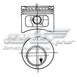Поршень в комплекте на 1 цилиндр, 2-й ремонт (+0,50) 93827610 Kolbenschmidt