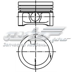 99927600 Kolbenschmidt pistão do kit para 1 cilindro, std