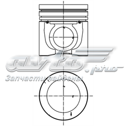 Поршень на 1 цилиндр 40100600 Kolbenschmidt