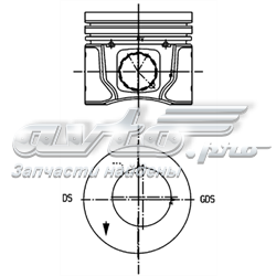 Поршень в комплекте на 1 цилиндр, 2-й ремонт (+0,50) 99960620 Kolbenschmidt