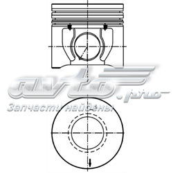 Поршень в комплекте на 1 цилиндр, 2-й ремонт (+0,50) 40171610 Kolbenschmidt