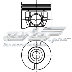 Поршня на 1 циліндр, STD 40830600 KOLBENSCHMIDT