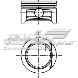 Поршень в комплекте на 1 цилиндр, 2-й ремонт (+0,50) 40382620 Kolbenschmidt