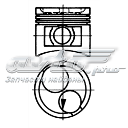Поршень в комплекте на 1 цилиндр, 2-й ремонт (+0,50) 93868610 Kolbenschmidt