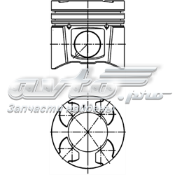 Поршня на 1 циліндр, STD 40271600 KOLBENSCHMIDT