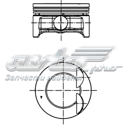 Поршень на 1 цилиндр 40273600 Kolbenschmidt