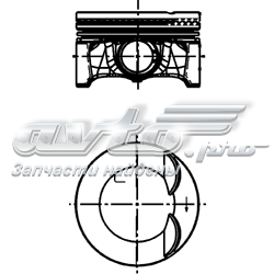 Поршень в комплекті на 1 циліндр, STD 40247600 KOLBENSCHMIDT