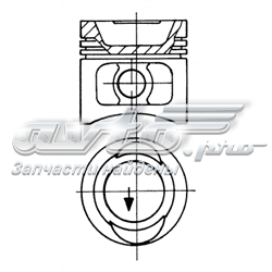 Поршень на 1 цилиндр 93896600 Kolbenschmidt