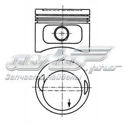 Pistão do kit para 1 cilindro, 2ª reparação ( + 0,50) para Mercedes E (C123)