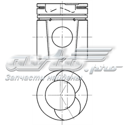 Pistão do kit para 1 cilindro, STD 94511700 Kolbenschmidt
