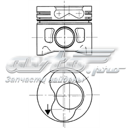 Поршень на 1 цилиндр 94430700 Kolbenschmidt