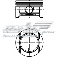 40386610 Kolbenschmidt поршень (комплект на мотор, 1-й ремонт (+0,25))