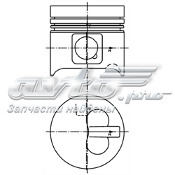 Поршень на 1 цилиндр 99877600 Kolbenschmidt