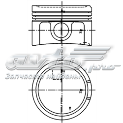 99933610 Kolbenschmidt pistão do kit para 1 cilindro, 1ª reparação ( + 0,25)