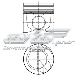 Поршень на 1 цилиндр 40074600 Kolbenschmidt