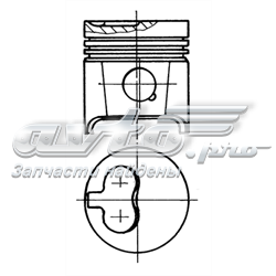 Поршень в комплекте на 1 цилиндр, 2-й ремонт (+0,50) 93784720 Kolbenschmidt