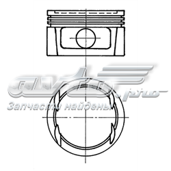 91023710 Kolbenschmidt pistão do kit para 1 cilindro, 2ª reparação ( + 0,50)