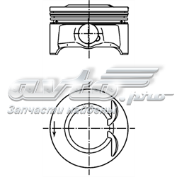  Поршень в комплекте на 1 цилиндр, 1-й ремонт (+0,25) Volvo V50 