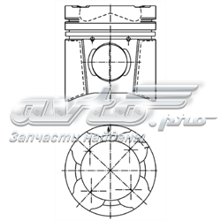 94846600 Kolbenschmidt pistão do kit para 1 cilindro, std